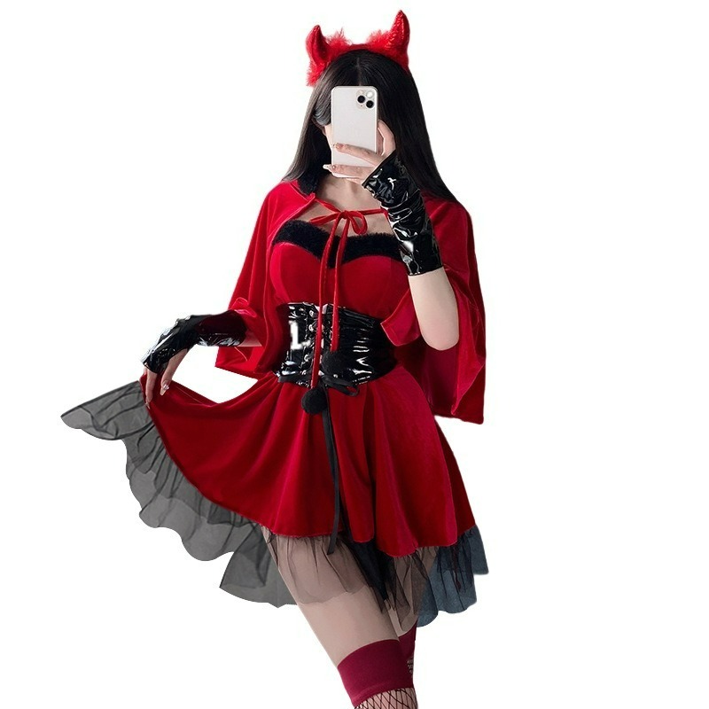 Women'S Red Accessories - Costume da Cosplay Donna Red Devil,