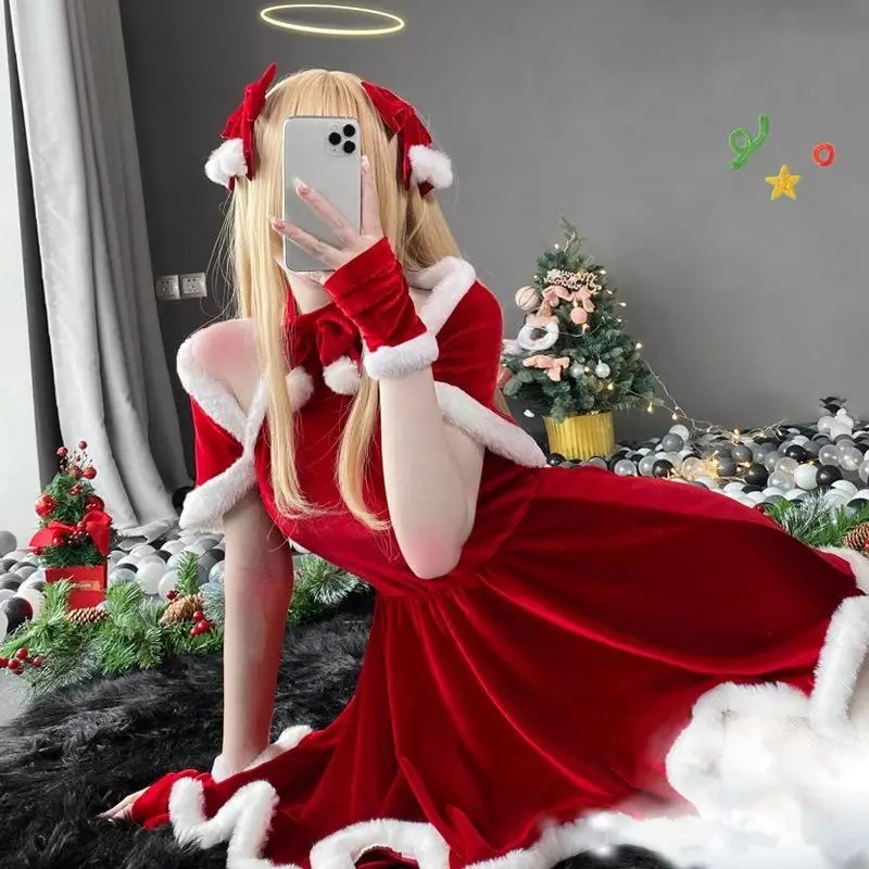 Costume da Cosplay Natalizio,  - Women'S Red Accessories recensione e prezzo